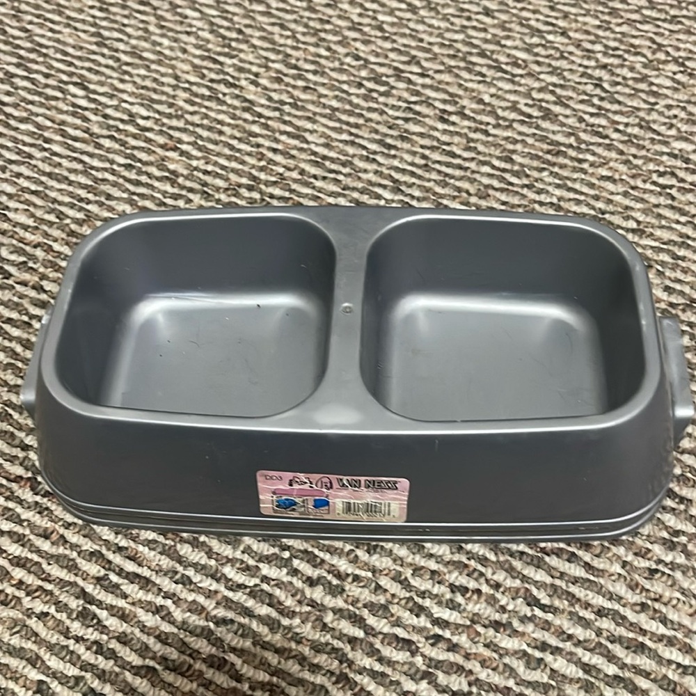 Bundle 2 gray dog bowls